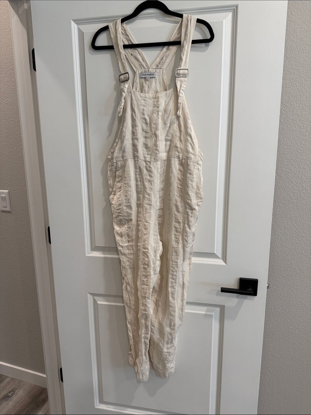 Nice Martin Lightweight Cream Linen Overalls sz s